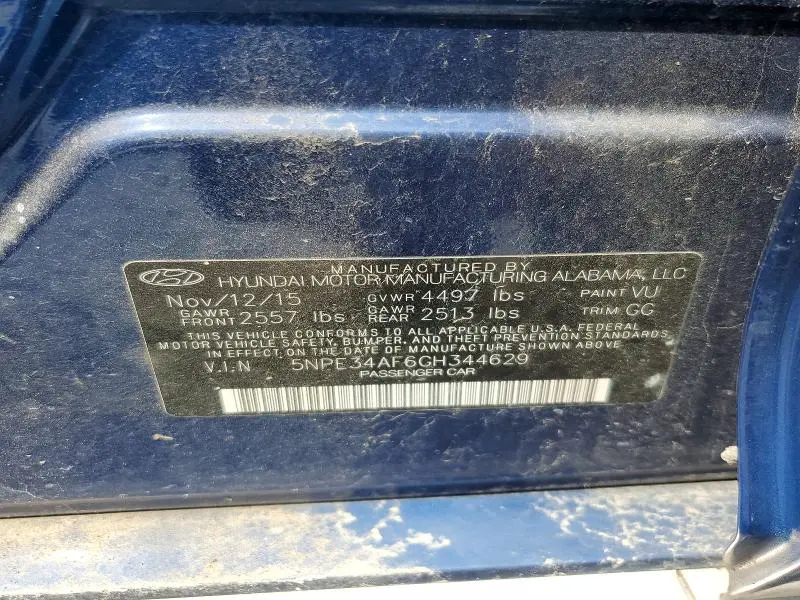2016 HYUNDAI SONATA SPORT  