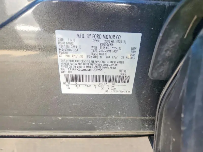 2019 FORD EDGE SE  