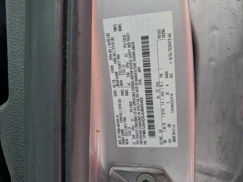 2018 FORD ESCAPE SEL  