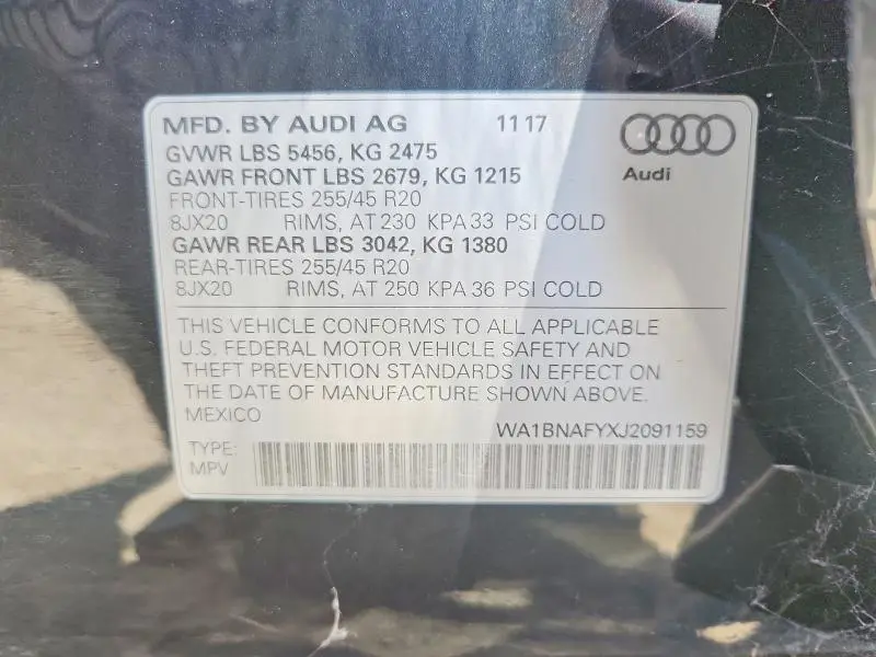 2018 AUDI Q5 PREMIUM PLUS  