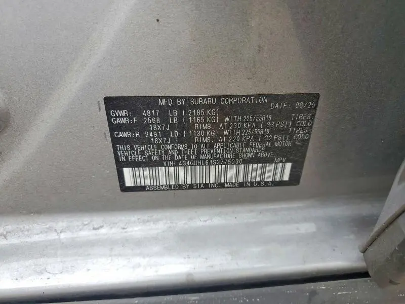2025 SUBARU CROSSTREK LIMITED  