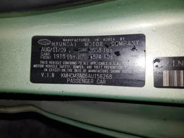 2010 HYUNDAI ACCENT BLUE  