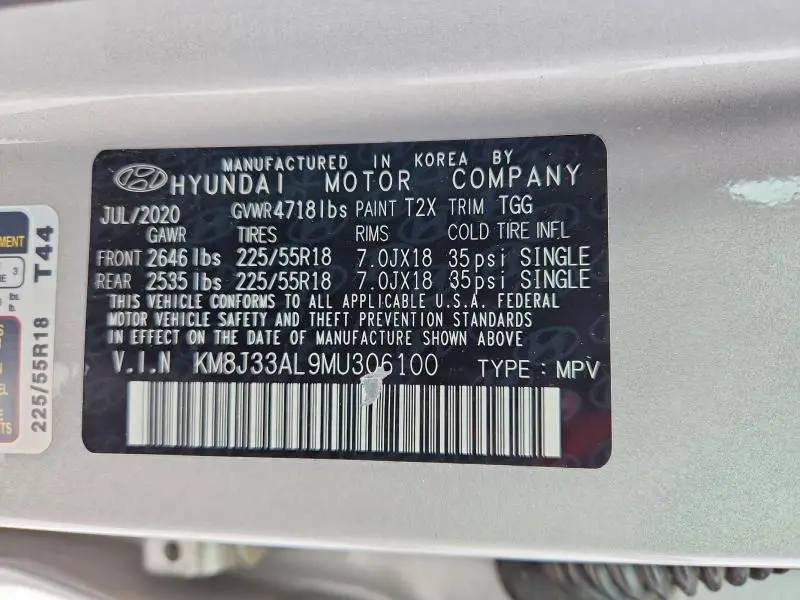 2021 HYUNDAI TUCSON   