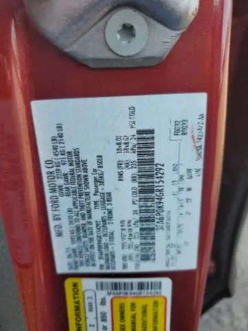 2016 FORD FUSION TITANIUM  