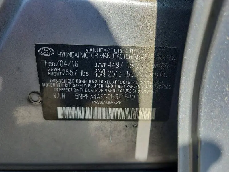 2016 HYUNDAI SONATA SPORT  