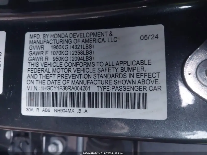 2024 HONDA ACCORD EX