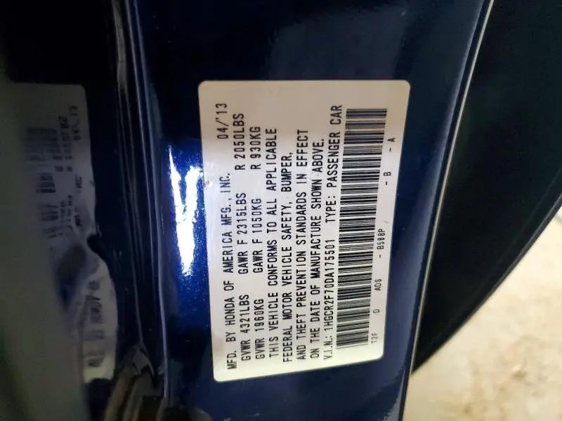 2013 HONDA ACCORD EX  