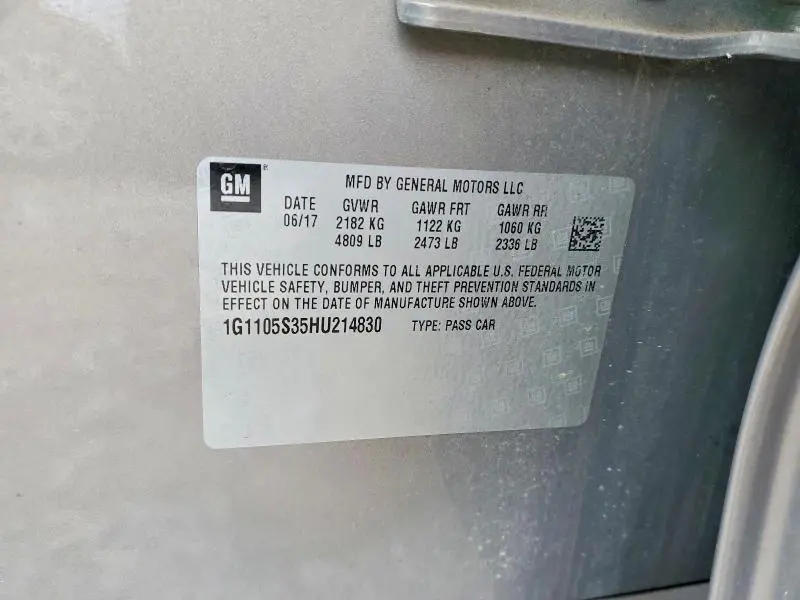 2017 CHEVROLET IMPALA LT  