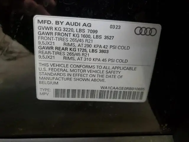 2024 AUDI Q8 E-TRON SPORTBACK PREMIUM PLUS  