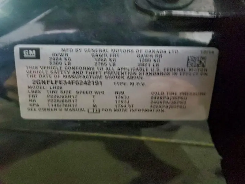 2015 CHEVROLET EQUINOX LT  