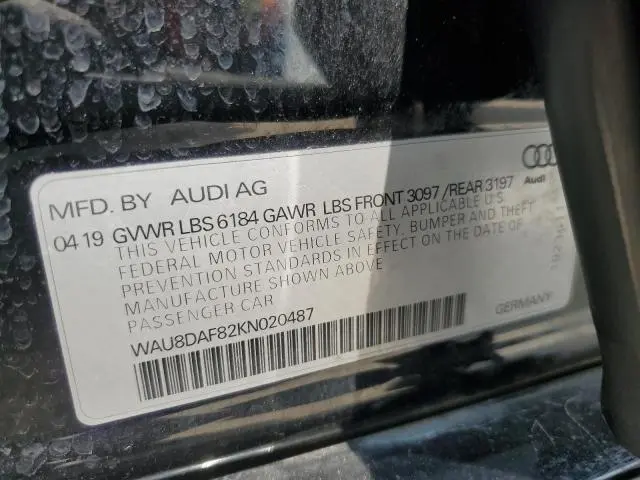 2019 AUDI A8 L  
