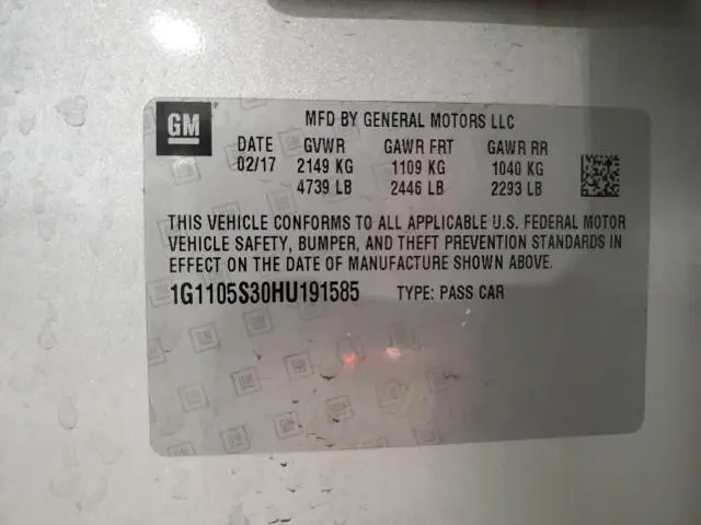 2017 CHEVROLET IMPALA LT  