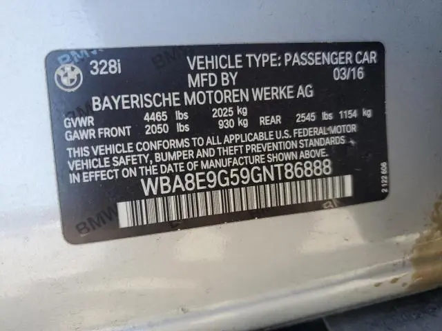 2016 BMW 328 I SULEV  