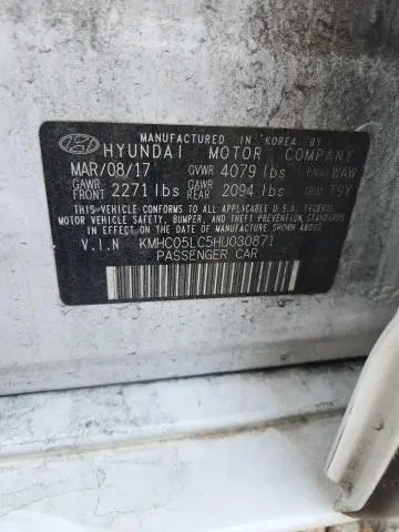 2017 HYUNDAI IONIQ LIMITED  
