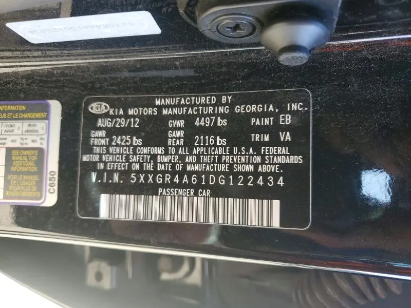 2013 KIA OPTIMA SX  