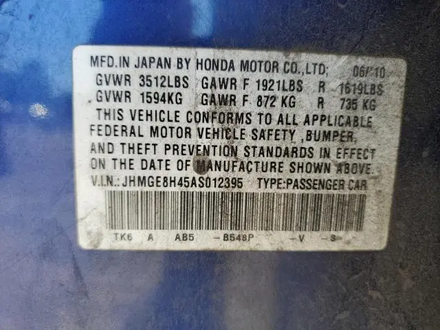 2010 HONDA FIT SPORT  