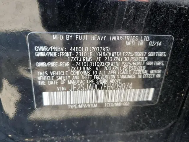 2015 SUBARU FORESTER 2.5I PREMIUM  
