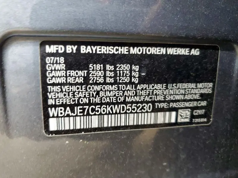 2019 BMW 540 XI  