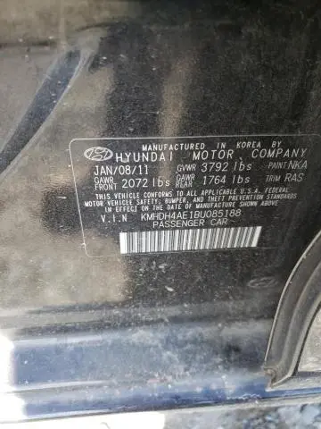 2011 HYUNDAI ELANTRA GLS  