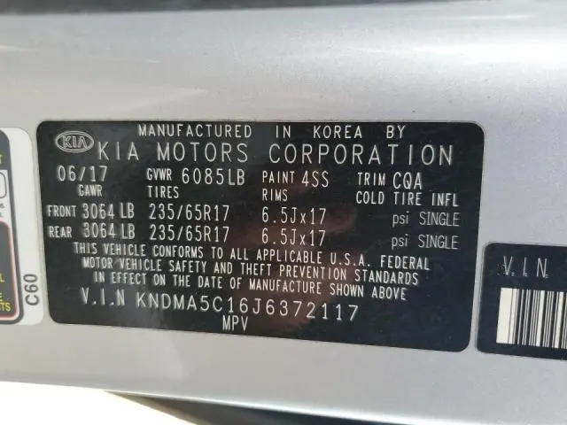 2018 KIA SEDONA L  