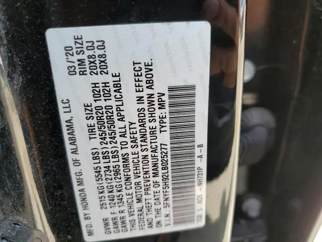 2020 HONDA PILOT TOURING