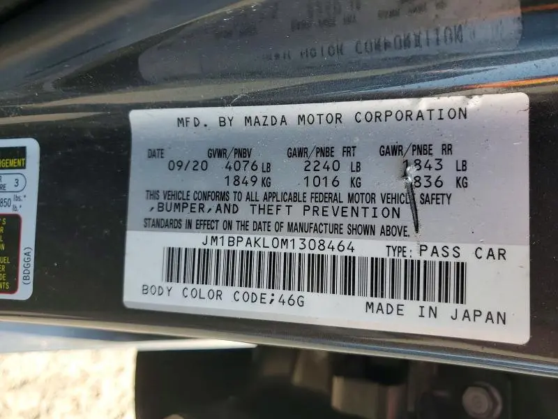 2021 MAZDA 3 SELECT  