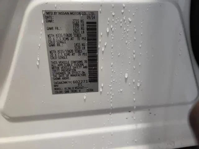 2015 NISSAN PATHFINDER S  