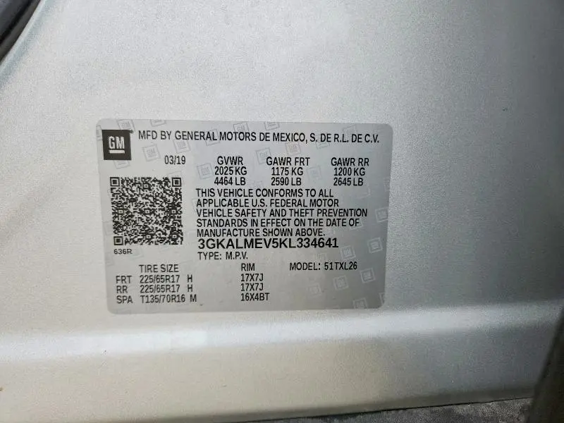 2019 GMC TERRAIN SLE  