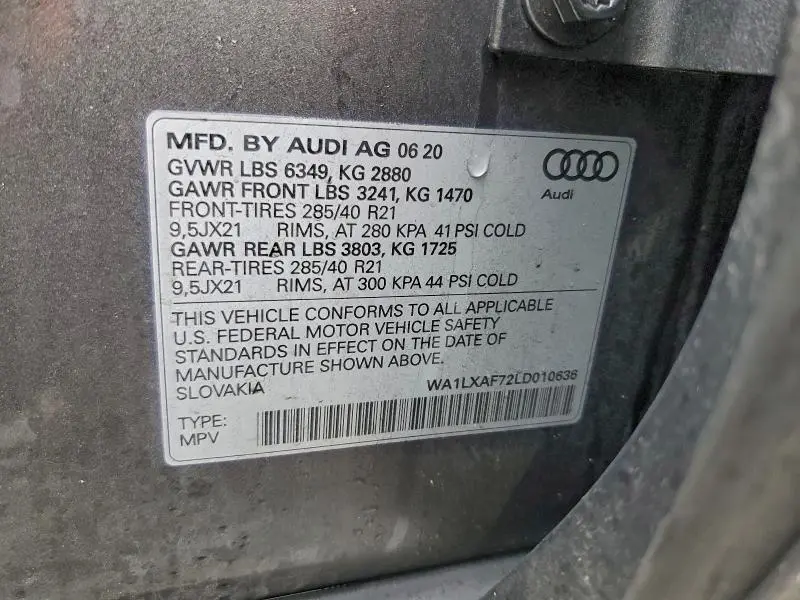 2020 AUDI Q7 PREMIUM PLUS  