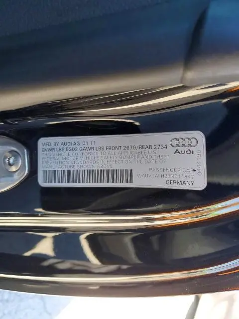 2011 AUDI S5 PRESTIGE  
