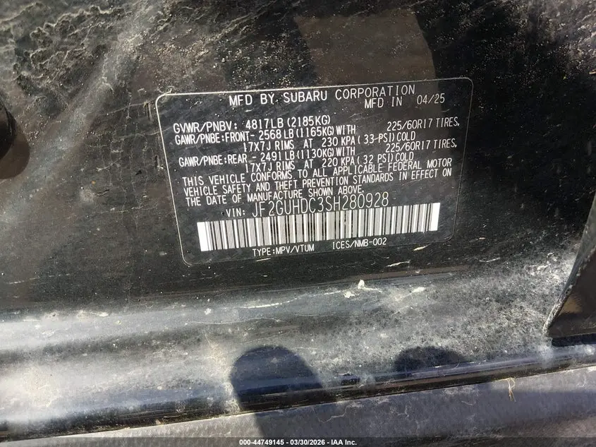2025 SUBARU CROSSTREK PREMIUM