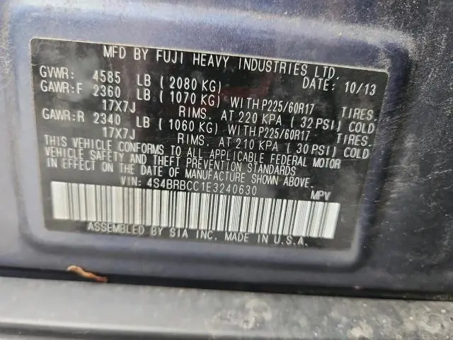 2014 SUBARU OUTBACK 2.5I PREMIUM  