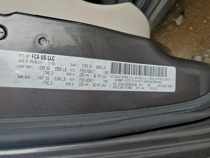 2016 CHRYSLER TOWN & COUNTRY TOURING  