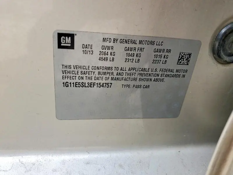 2014 CHEVROLET MALIBU 2LT  