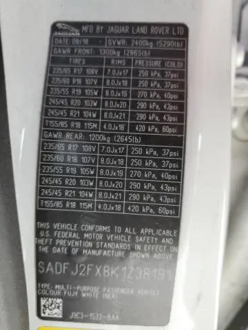 2019 JAGUAR E-PACE S  