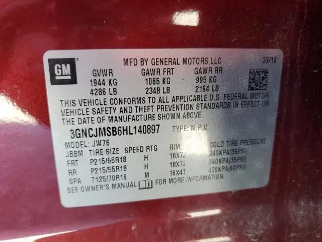 2017 CHEVROLET TRAX PREMIER  