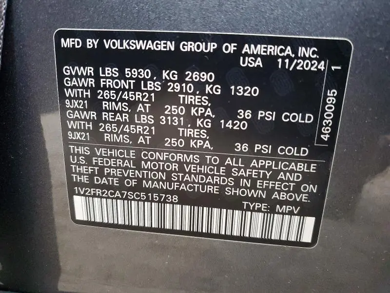2025 VOLKSWAGEN ATLAS SEL PREMIUM R-LINE  