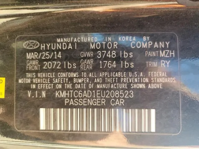 2014 HYUNDAI VELOSTER   