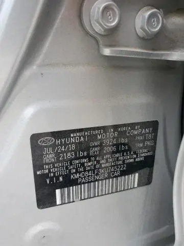 2019 HYUNDAI ELANTRA SEL  