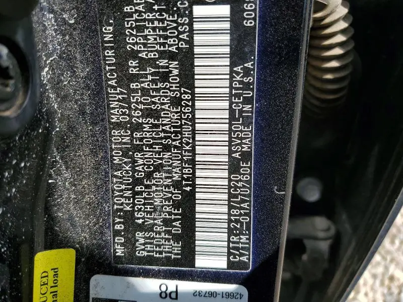 2017 TOYOTA CAMRY XSE  