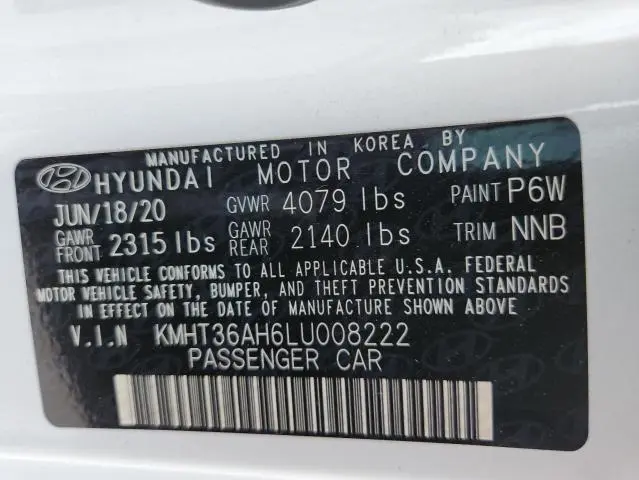 2020 HYUNDAI VELOSTER N   