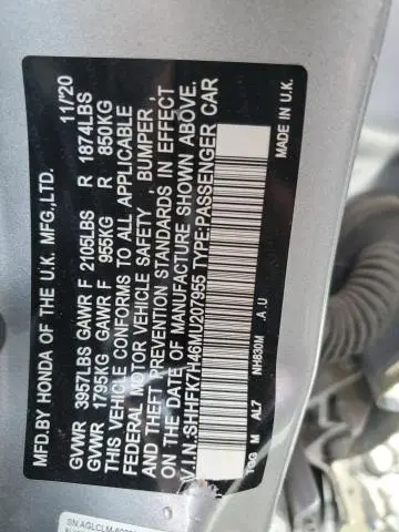 2021 HONDA CIVIC SPORT  