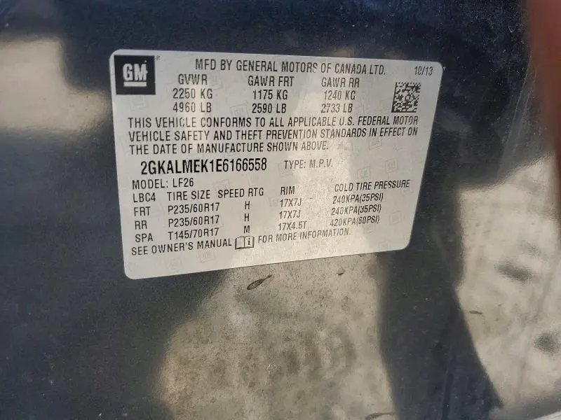 2014 GMC TERRAIN SLE  