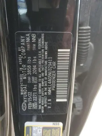 2022 HYUNDAI ELANTRA SE