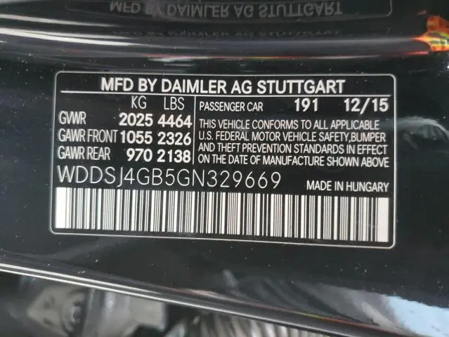 2016 MERCEDES-BENZ CLA 250 4MATIC  