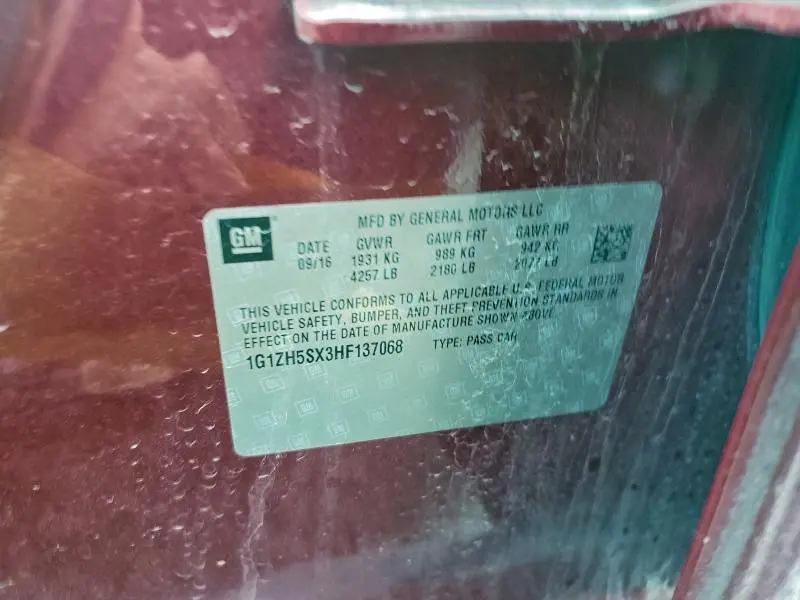 2017 CHEVROLET MALIBU PREMIER  