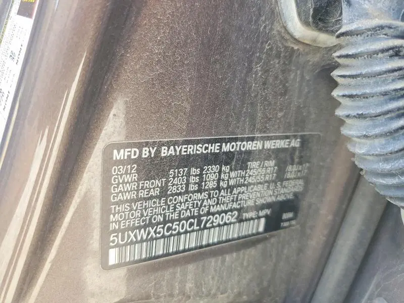 2012 BMW X3 XDRIVE28I  