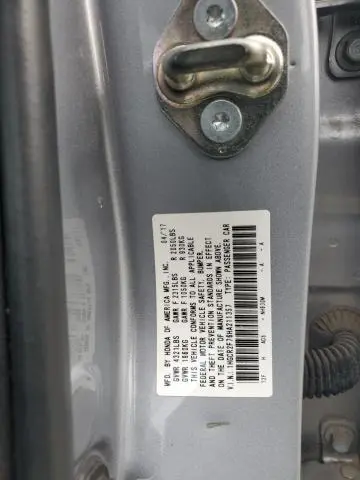 2017 HONDA ACCORD EX  