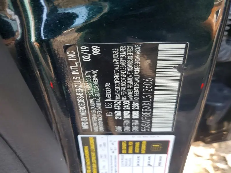 2019 MERCEDES-BENZ C 300 4MATIC  