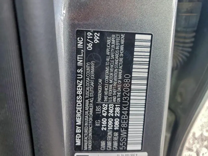 2019 MERCEDES-BENZ C 300 4MATIC  